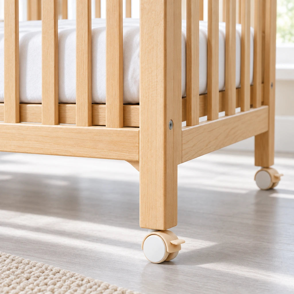 Fonsda convertible grow with me crib - Details at the base