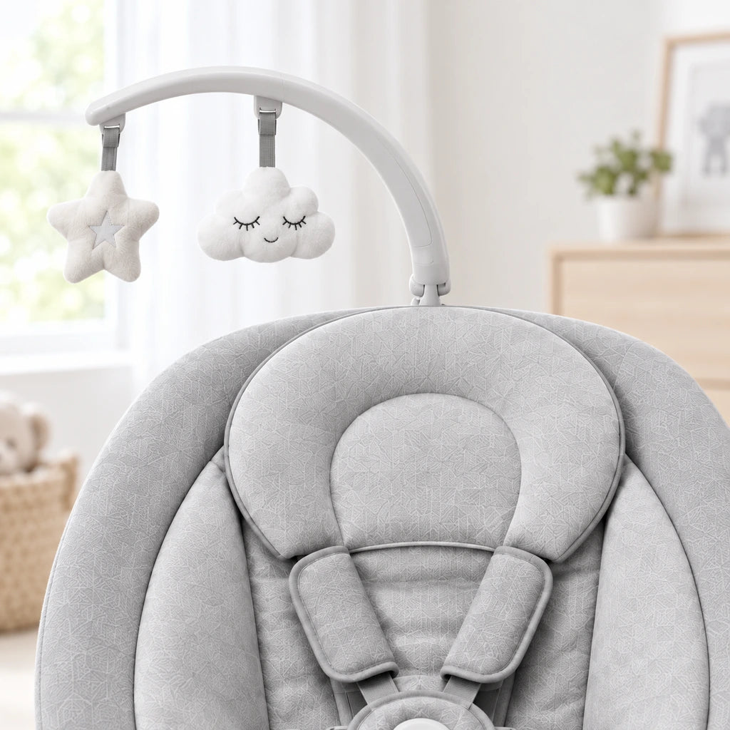 Fonsda electric multi mode baby bouncer - One curved arm, two details