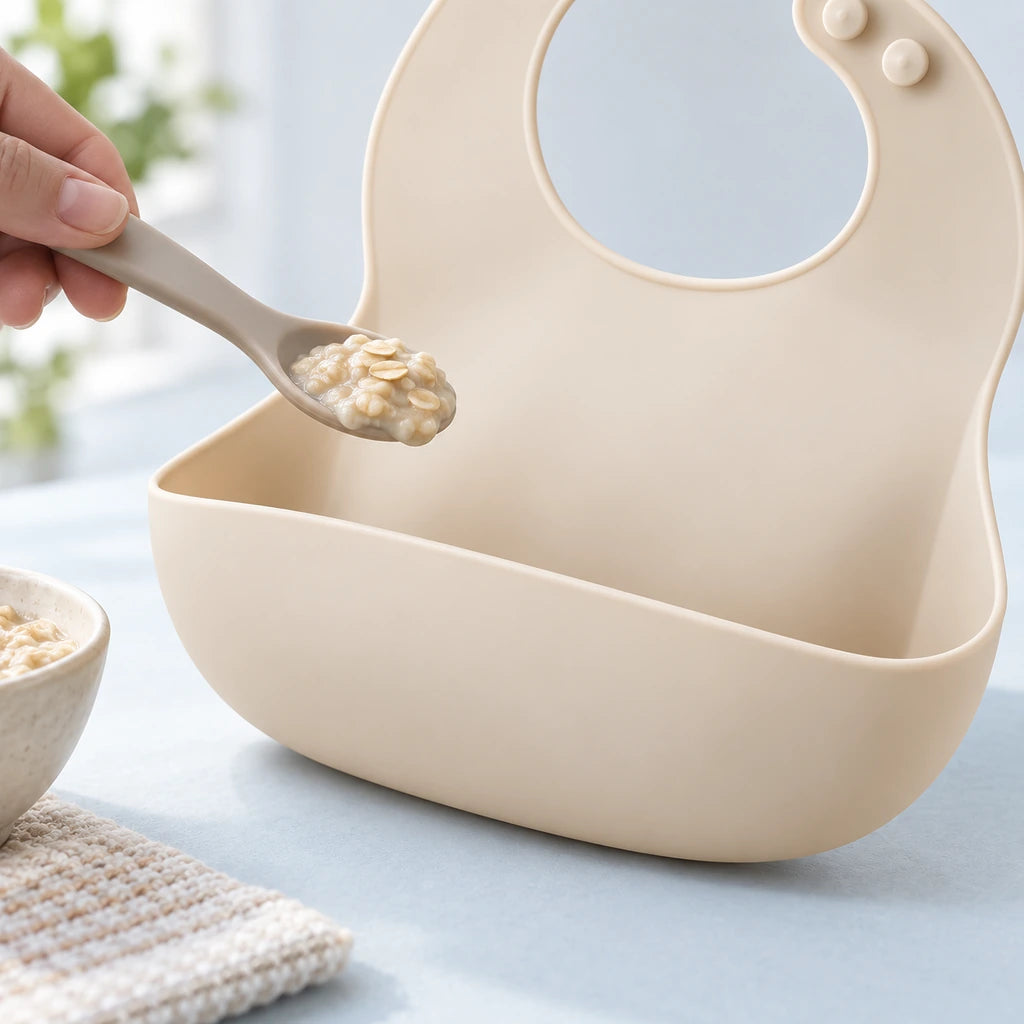 Fonsda silicone baby bib - A pocket for little spills