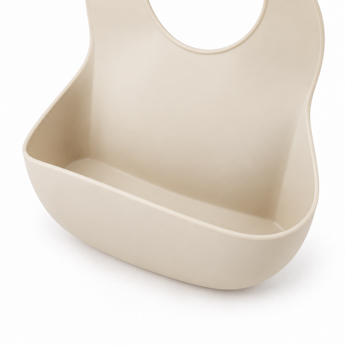 Food-Grade Silicone Baby Bib - Pocket angle detail